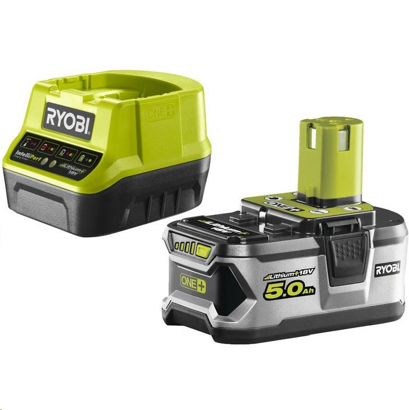 RYOBI RC18120-150 18 V-os töltő + 5.0 Ah-s akkumulátor