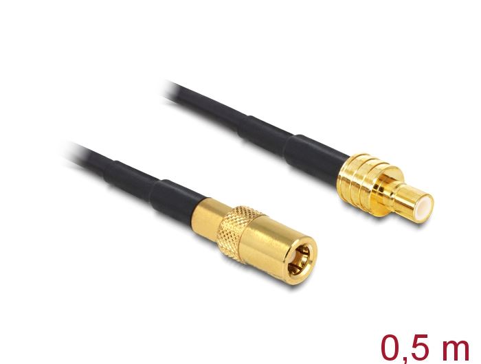Delock SMB plug > SMB jack RG-174 antenna kábel 0.5m  