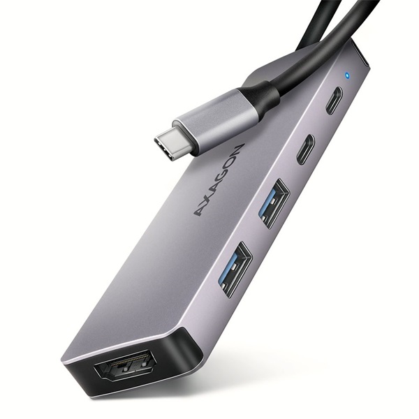 Axagon HMC-5H60 5Gbps 5in1 szürke Type-C hub Axagon HMC-5H60 5Gbps 5in1 szürke Type-C hub