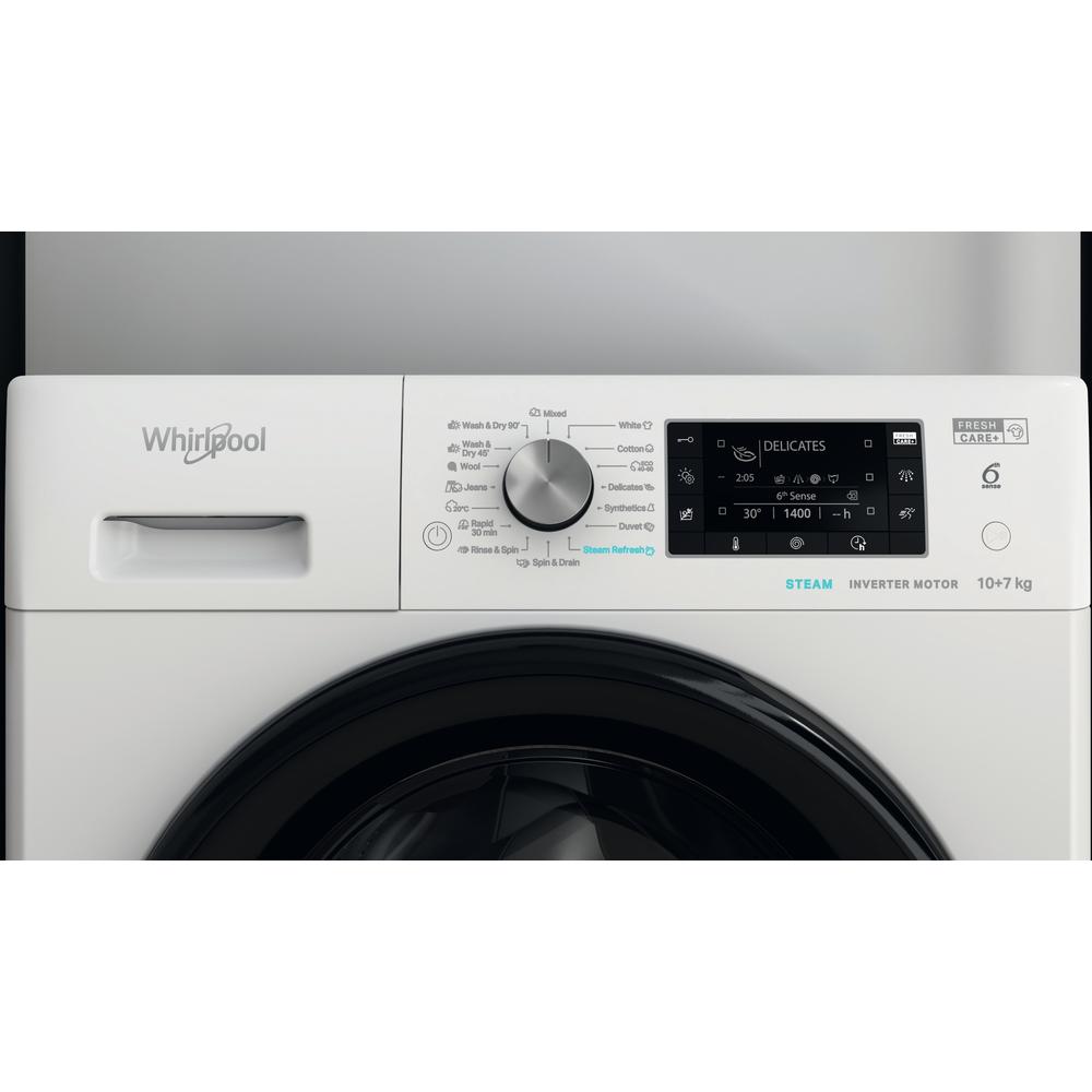 Whirlpool FFWDD 1076258 BV EU Elöltöltős mosó- és szárítógép  – 10 kg, 1600 ford./perc, B Energiaosztály,  6. Érzék technológia