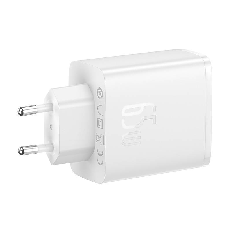 Wall charger Baseus OS-Cube Pro 2xUSB-C + USB, 65W (white) Wall charger Baseus OS-Cube Pro 2xUSB-C + USB, 65W (white)