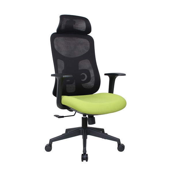 IRISOffice Mirage zöld/fekete ergonómikus,  szövet-hálós irodai forgószék fej és háttámasszal