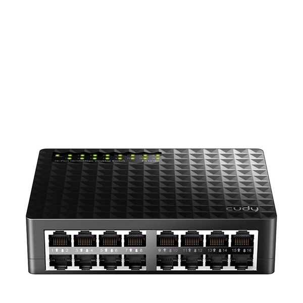 CUDY FS1016D 10/100 Mbps fekete 16 portos asztali switch CUDY FS1016D 10/100 Mbps fekete 16 portos asztali switch