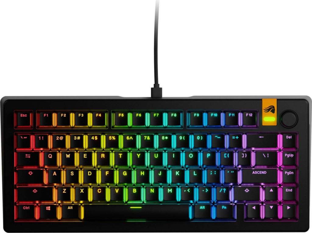 Glorious GATA-2854 GMMK 3 HE 75% Prebuilt RGB Mechanical Gaming  billentyűzet fekete  UK