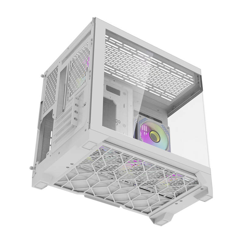 Darkflash FT418 számítógépház + 6 ARGB ventilátor Fehér 