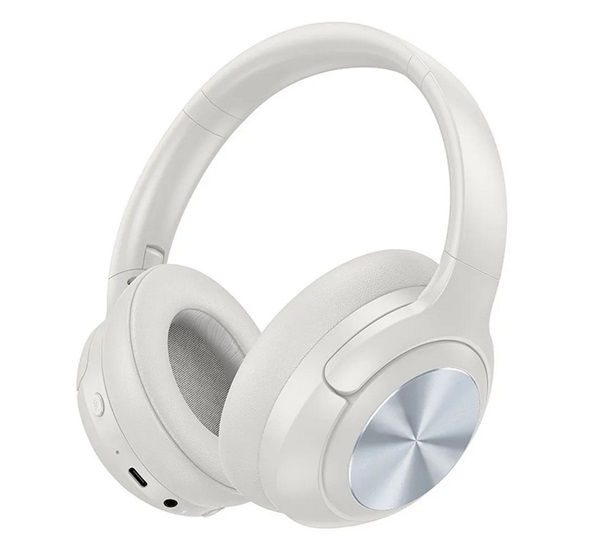 Hoco W54 bluetooth fejhallgató SZTEREO (v5.4, aktív zajszűrő, 3.5mm jack aljzat) VILÁGOSSZÜRKE (W54_G)