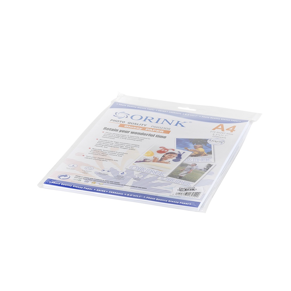 Orink Fotópapír Pp A4, S 230g. 20lap fényes  (P660230S20)