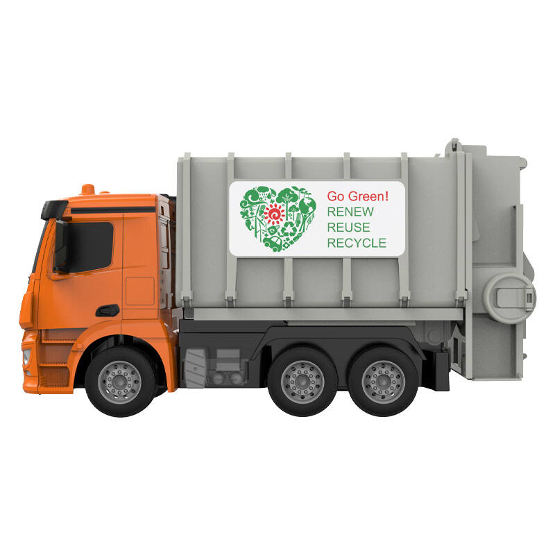 Remote control RC garbage truck 1:26 Double Eagle ( orange) Mercedes-Benz Antos E676-003 Remote control RC garbage truck 1:26 Double Eagle ( orange) Mercedes-Benz Antos E676-003