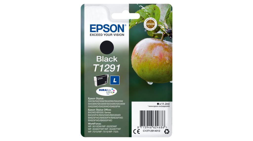 Epson T1291 DURABrite Ultra tintapatron fekete Eredeti Epson T1291 DURABrite Ultra tintapatron fekete Eredeti