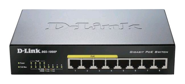 D-Link DGS-1008P/E 10/100/1000Mbps PoE 8 portos switch D-Link DGS-1008P/E 10/100/1000Mbps PoE 8 portos switch