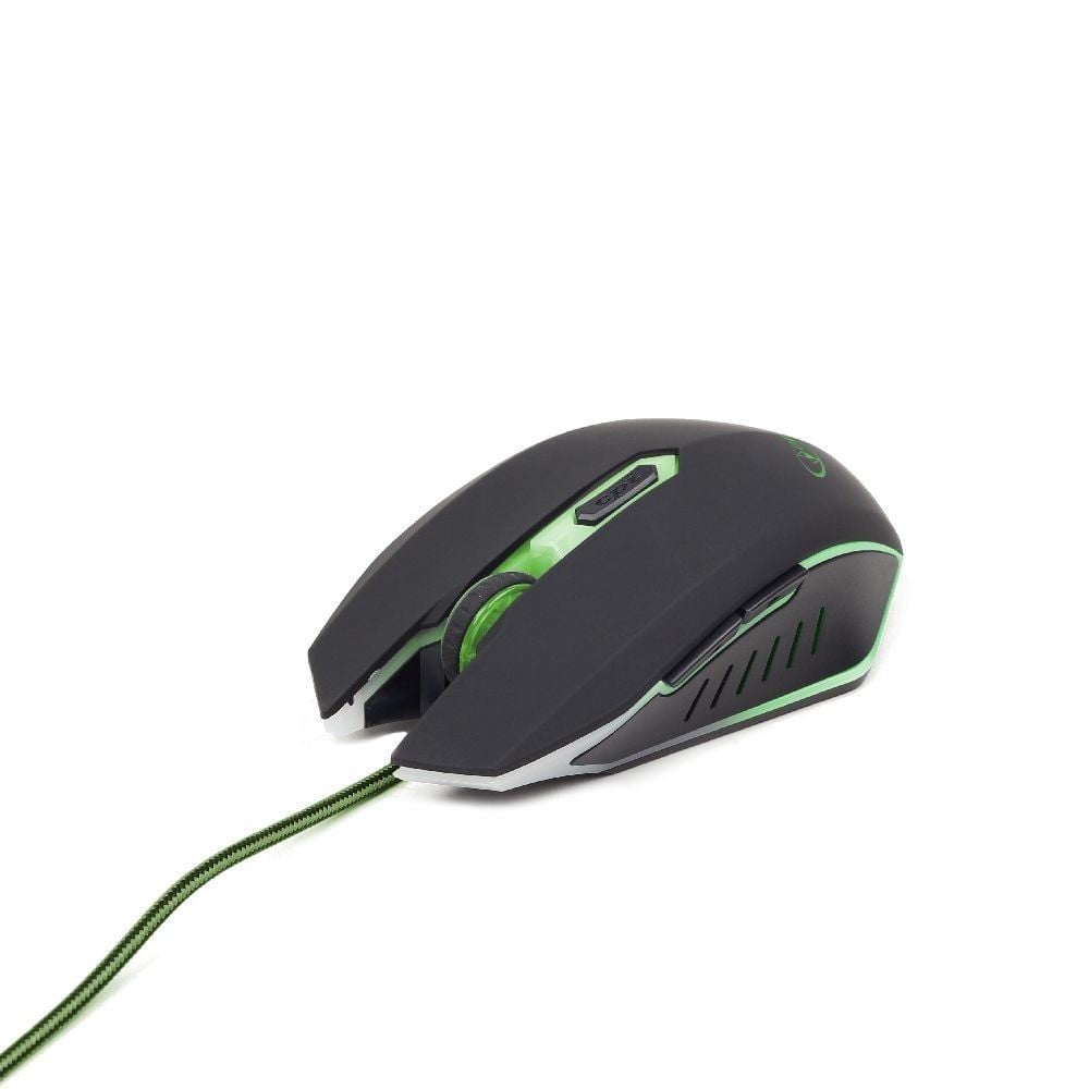 Gembird MUSG-001-G optikai egér fekete-zöld USB Gembird MUSG-001-G optikai egér fekete-zöld USB