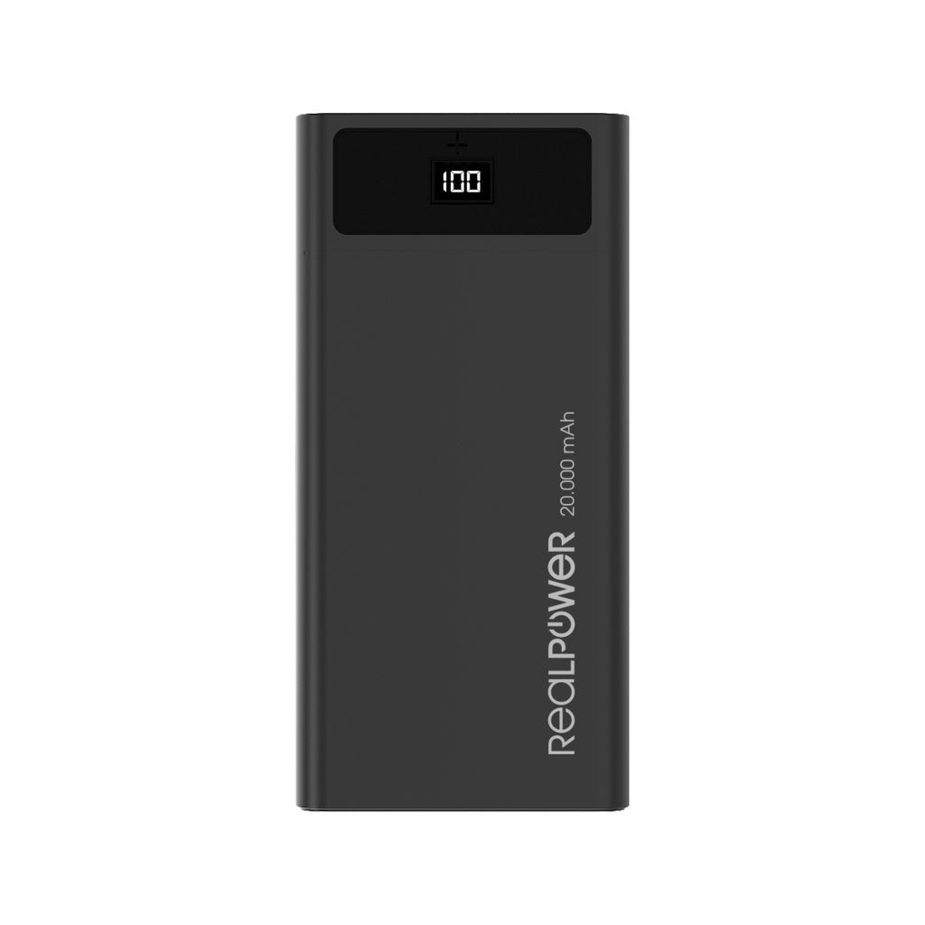 Realpower PB-20k PD 20000mAh Power Bank fekete