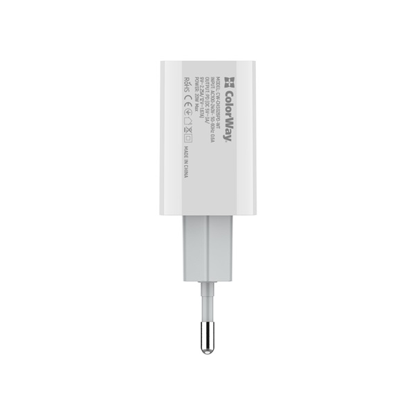 COLORWAY CW-CHS026PD-BK USB  Power Delivery Port USB Type-C 20W V2  töltő adapter Fekete 