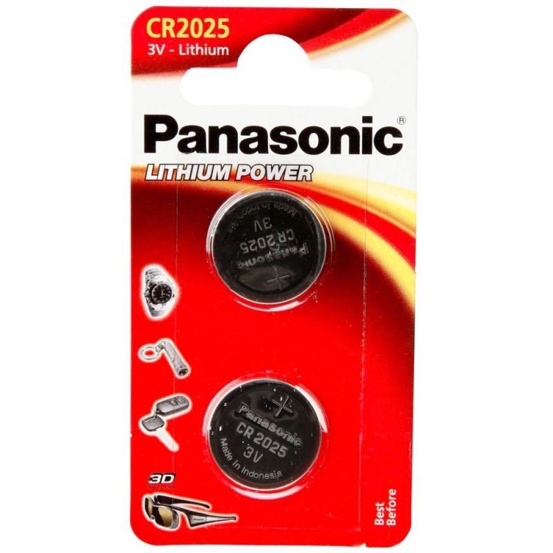 Panasonic CR2025 3V lítium gombelem (2db/csomag) (CR-2025EL/2B) Panasonic CR2025 3V lítium gombelem (2db/csomag) (CR-2025EL/2B)