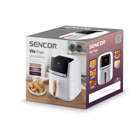 Sencor SFR 6551WH  6,5 L Forrólevegős sütő