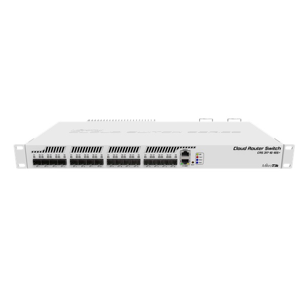 MikroTik CRS317-1G-16S+RM 1xGbE LAN, 16xSFP+, 19" Rackmount Cloud Router Switch MikroTik CRS317-1G-16S+RM 1xGbE LAN, 16xSFP+, 19" Rackmount Cloud Router Switch