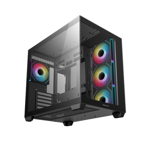 DeepCool CG530 4F ablakos 4x12cm A-RGB  BTF  ATX Számítógépház Fekete  