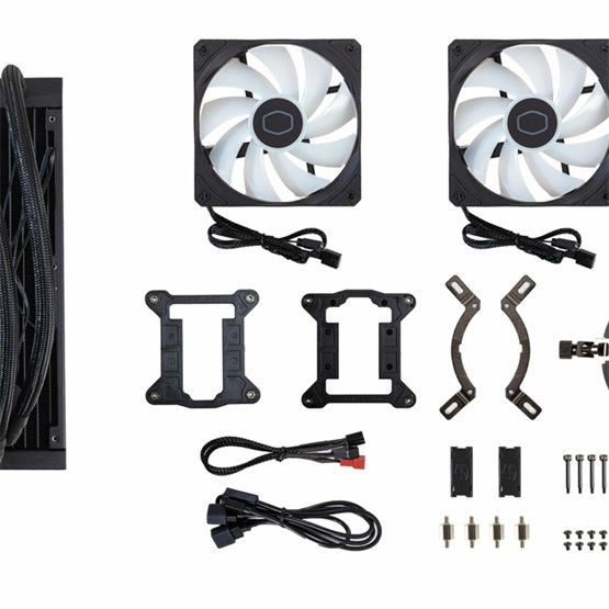  Cooler Master MLW-D24M-A18PZ-RW MasterLiquid 240L Core ARGB White Vízhűtés/univerzális 