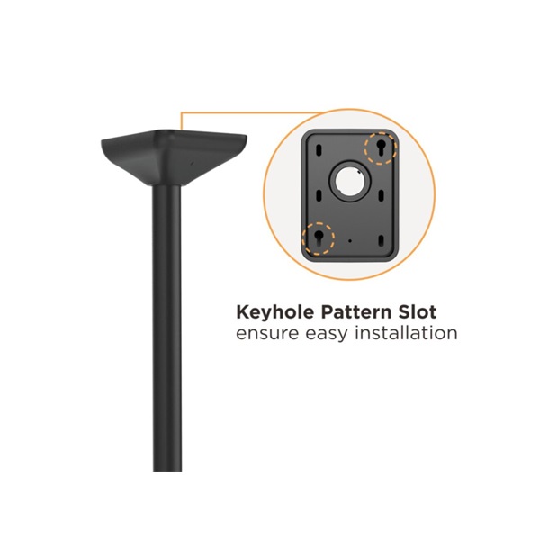 Equip  650374 45"-55"  3 kijelző dönthető TV Mennyezeti konzol  Fekete