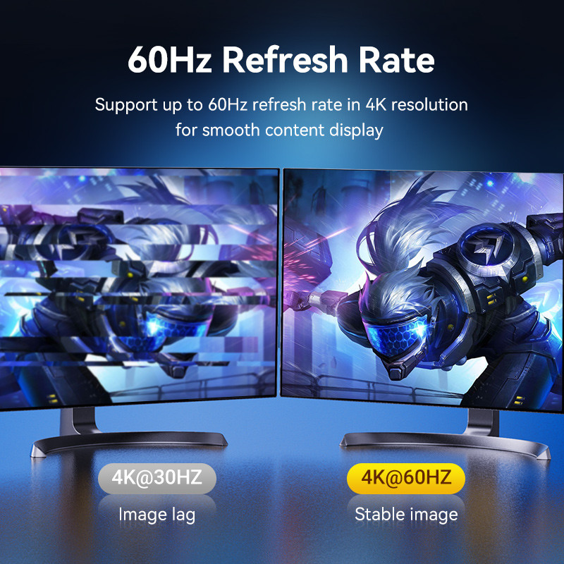 Vention DisplayPort/M -> HDMI  4K szövet 5m  kábel Fekete