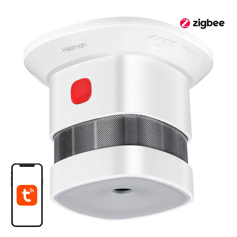 ZigBee Heiman HS1SA-E Tuya  füstérzékelő fehér