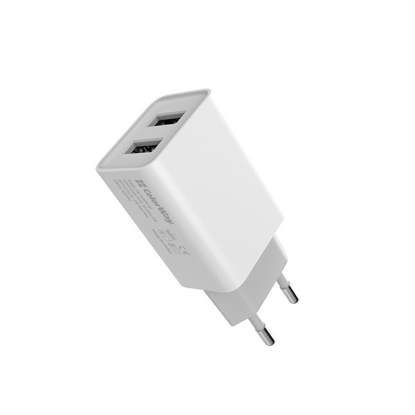 COLORWAY   CW-CHS015-WT USB töltő adapter  2USB AUTO ID 2.1A (10W) Fehér