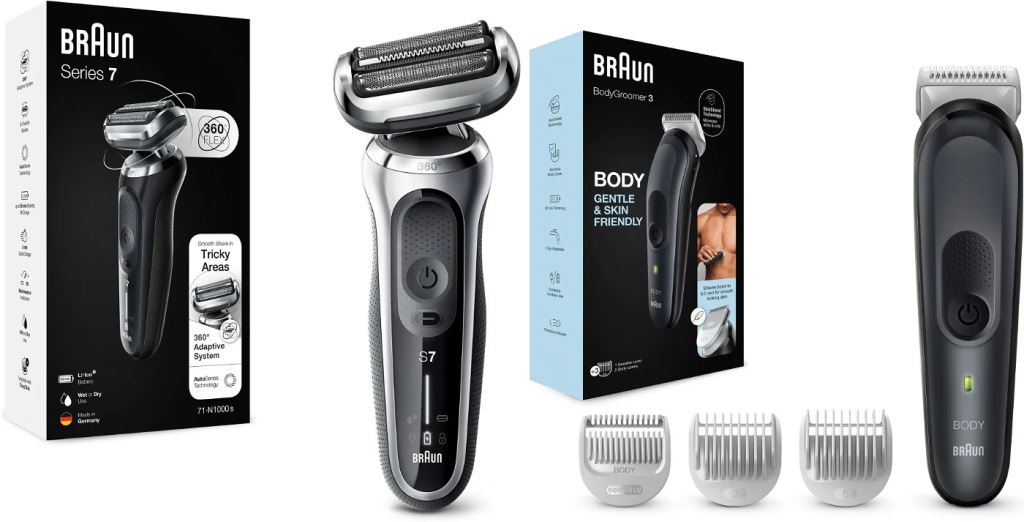 Braun Series 7 71-S1000s elektromos borotva + Braun 3 BG3350 testszőrtelenítő