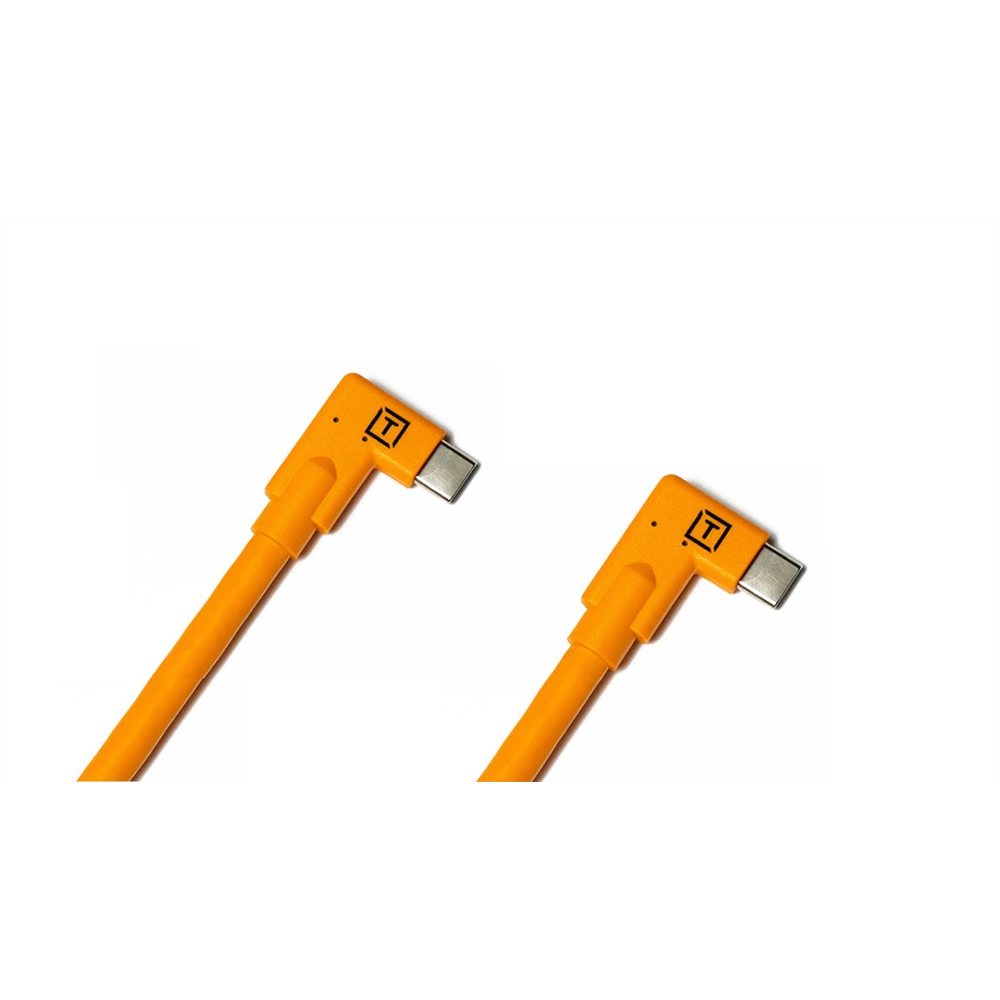 Tether Tools TetherPro Dual Right-Angle USB-C kábel Narancs Tether Tools TetherPro Dual Right-Angle USB-C kábel Narancs
