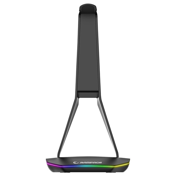 Rampage Fejhallgató állvány - TOWER T14 (fekete, műanyag, USB HUB, RGB) Rampage Fejhallgató állvány - TOWER T14 (fekete, műanyag, USB HUB, RGB)