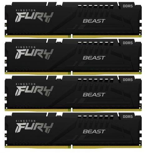 Kingston 64GB 6000Mhz Kit(4x16GB) Fury Beast Black