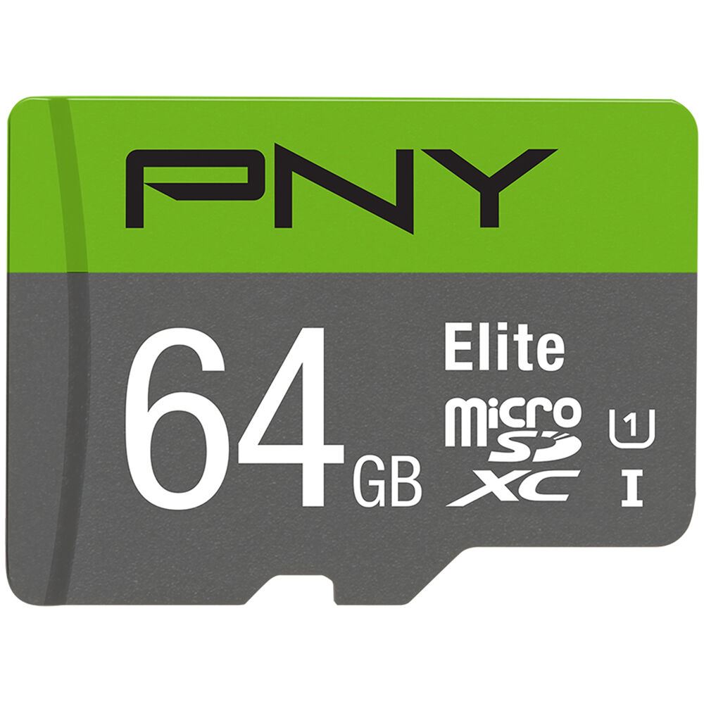 PNY 64GB microSDXC Elite Class 10 UHS-I + adapterrel Memóriakártya