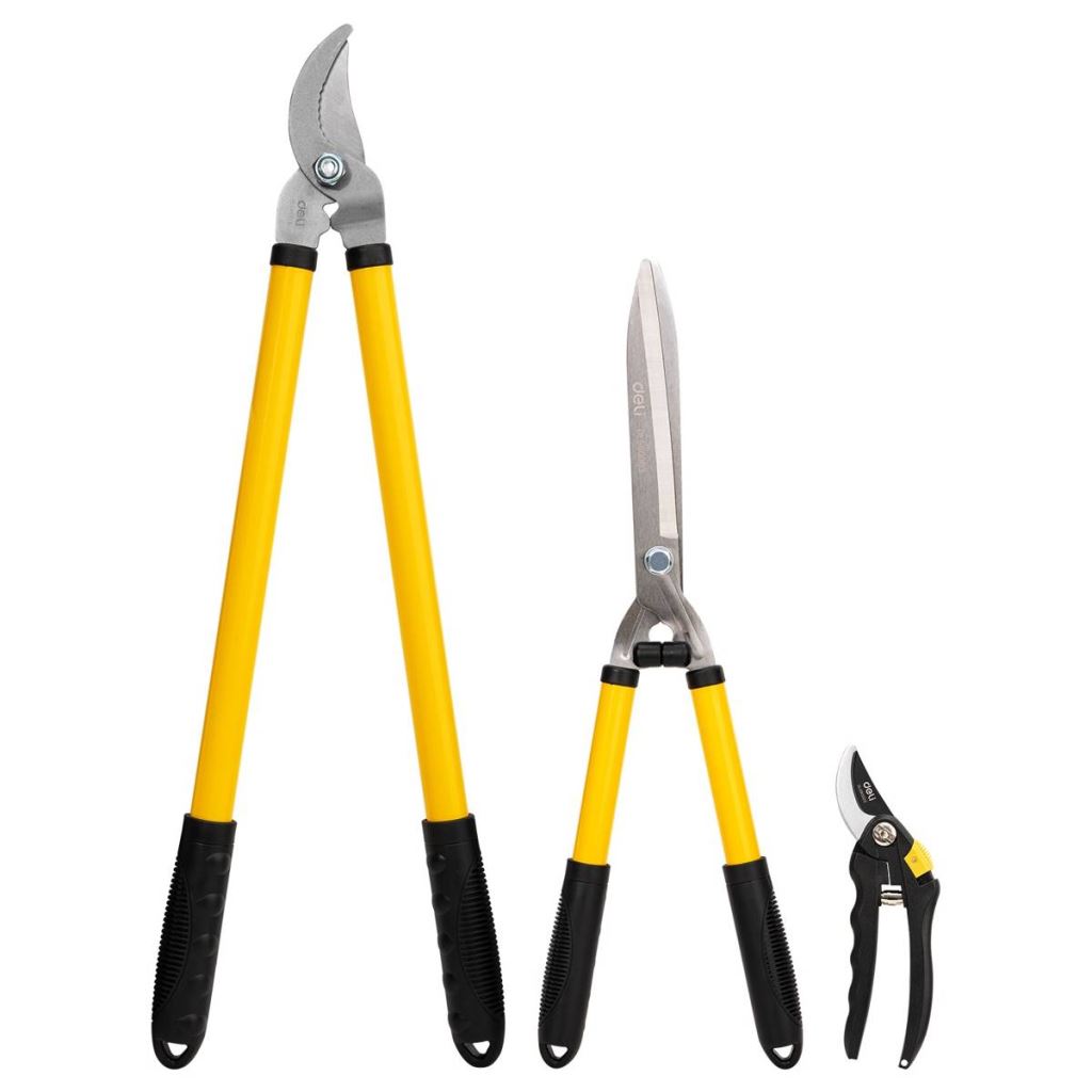 Deli Tools metszőolló készlet 3db-os sárga (EDL580003)