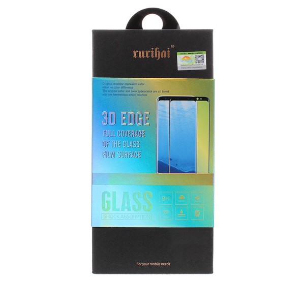 Képernyővédő üveg (3D full cover, íves, karcálló, 0.26mm, 9H) FEKETE [Samsung Galaxy J6 (2018) SM-J600F]
