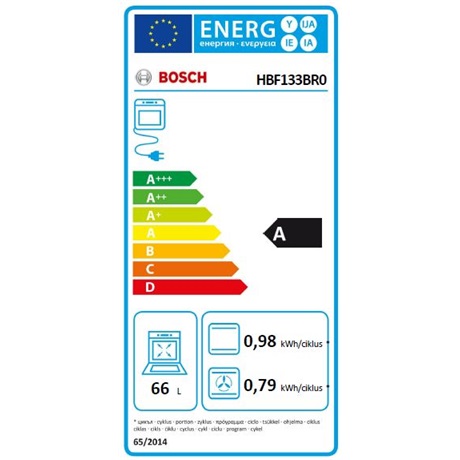Bosch HBF133BR0 SÜTŐ BEÉPÍTHETŐ ELEKTROMOS