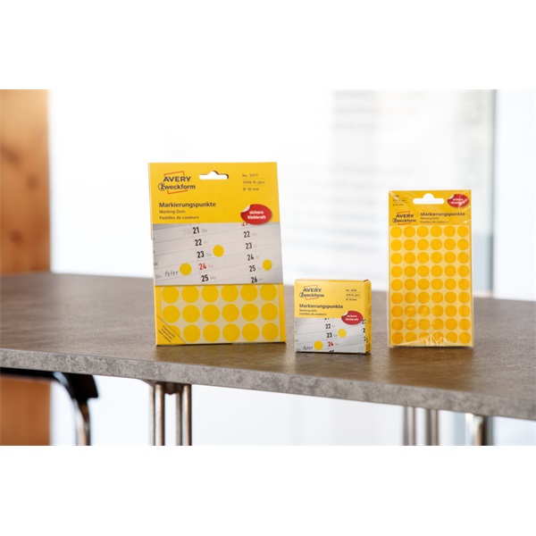 Avery 3013 8mm 416db-os sárga jelölőpont Avery 3013 8mm 416db-os sárga jelölőpont