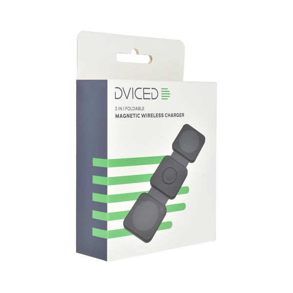 Dviced 3-in-1 Foldable Magnetic Wireless töltő Fekete