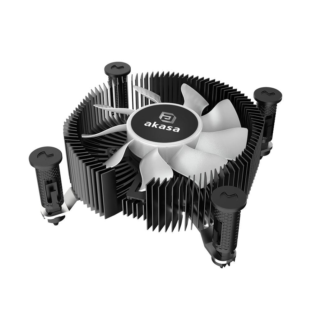 Akasa  AK-CC6615BP01 Chroma iLG aRGB S1700 low profile processzor hűtő fekete 