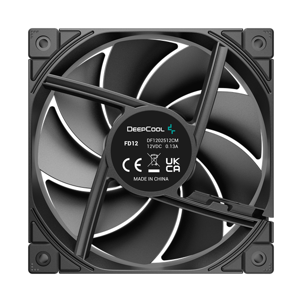 DeepCool 12cm  FD12 27,6dB; max. 109,07 m3/h; 3pin csatlakozó Cooler 