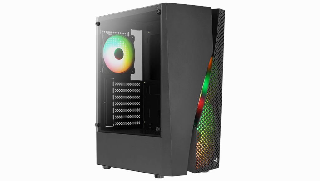 Aerocool Wave (Wave-G-BK-v3) táp nélküli ablakos ház fekete
