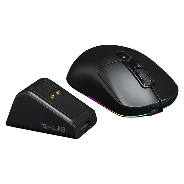 The G-Lab KULT-TITAN-PRO-B 12000 DPI Pixart PAW 3311 RGB Vezeték nélküli Gamer Egér The G-Lab KULT-TITAN-PRO-B 12000 DPI Pixart PAW 3311 RGB Vezeték nélküli Gamer Egér