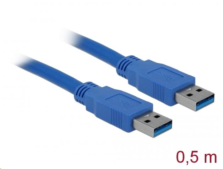 Delock USB 3.0-A apa/apa kábel, 0,5m (83121) Delock USB 3.0-A apa/apa kábel, 0,5m (83121)