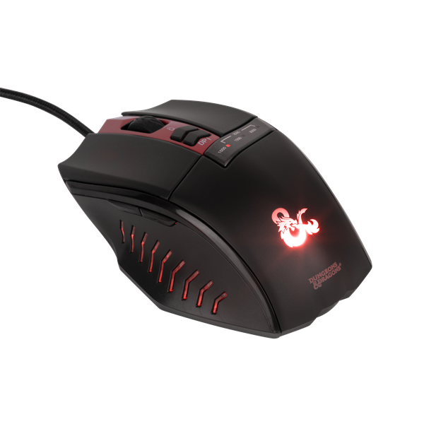 KONIX - DUNGEONS & DRAGONS Egér Vezetékes Gaming 2500DPI, Fekete-Piros KONIX - DUNGEONS & DRAGONS Egér Vezetékes Gaming 2500DPI, Fekete-Piros
