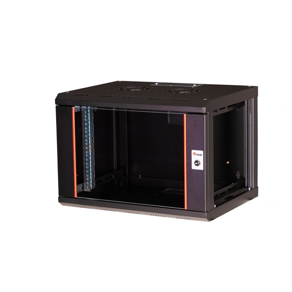 Equip Fali Rackszekrény EPM-07-6045-B-CBAA  19" 7U 600x450mm előre szerelt Fekete 