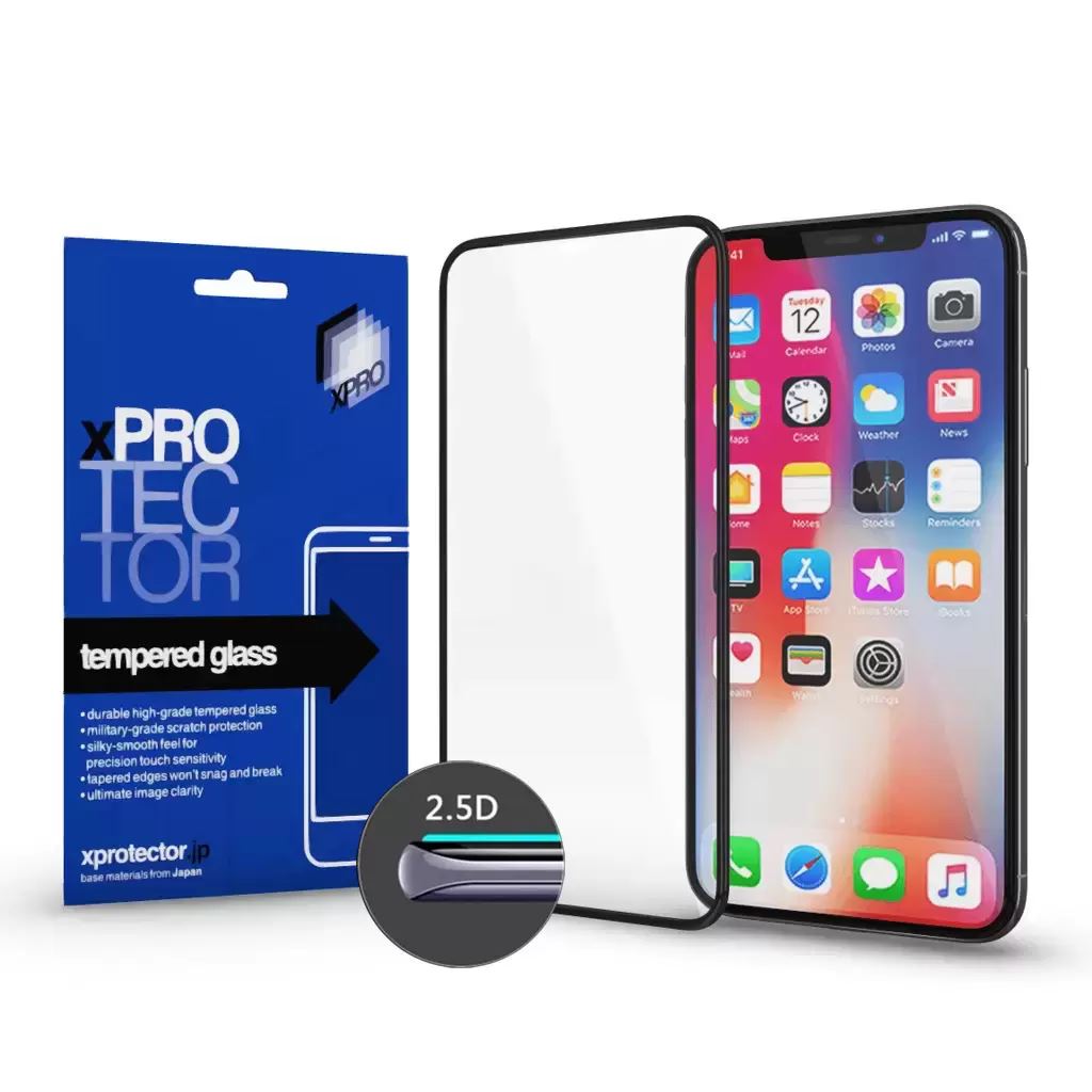 Xpro Full 2.5D Apple Iphone 12 / 12 Pro edzett üveg kijelzővédő fekete kerettel (124603) Xpro Full 2.5D Apple Iphone 12 / 12 Pro edzett üveg kijelzővédő fekete kerettel (124603)