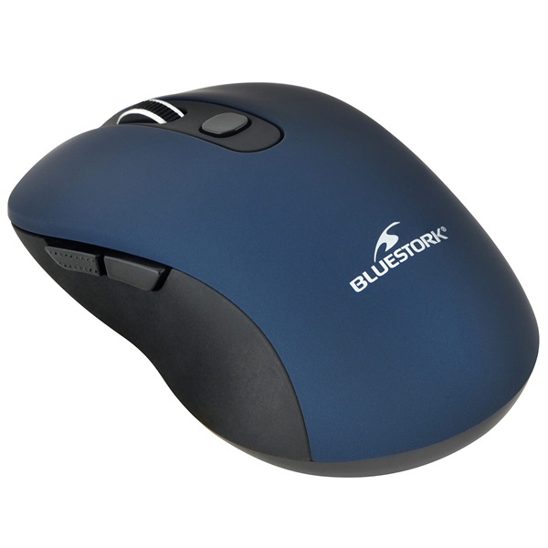 Bluestork M-WL-OFF60-BLUE  1600 DPI  6 gomb optikai Vezeték nélküli Egér Kék 