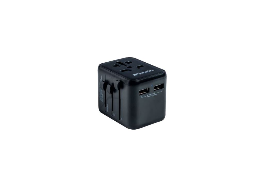 Verbatim UTA-01 utazó adapter 2x USB-A fekete (49543)
