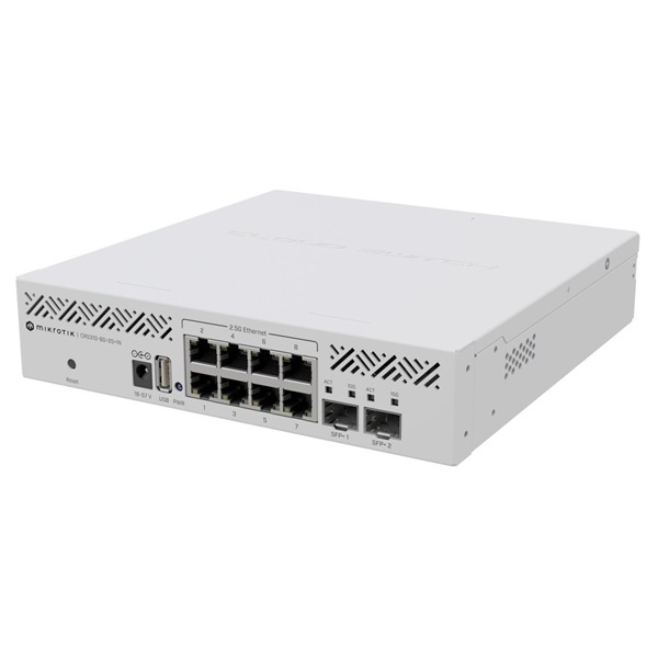 MikroTik CRS310-8G+2S+IN 8x 2.5GbE LAN port, 2x SFP+ port Cloud Router Switch MikroTik CRS310-8G+2S+IN 8x 2.5GbE LAN port, 2x SFP+ port Cloud Router Switch