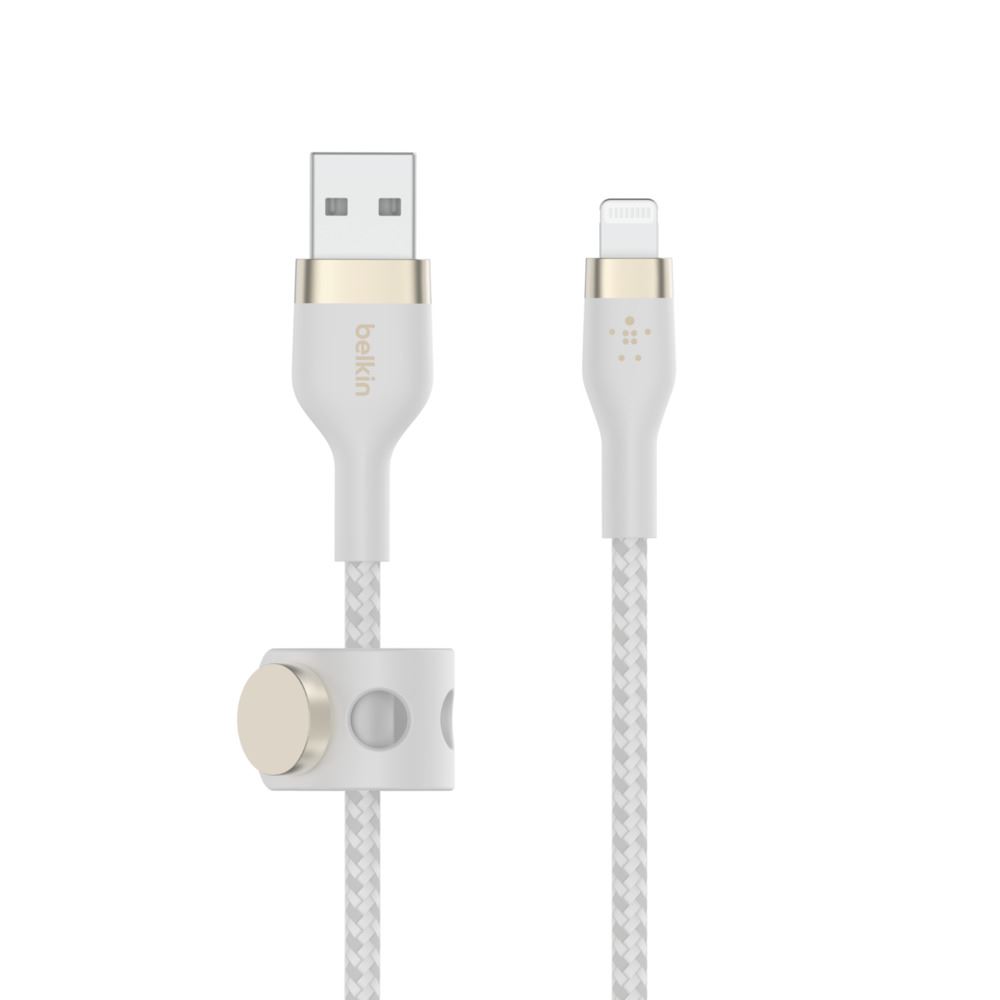Belkin BOOST CHARGE PRO Flex USB-A - Lightning kábel 1m fehér (CAA010bt1MWH)