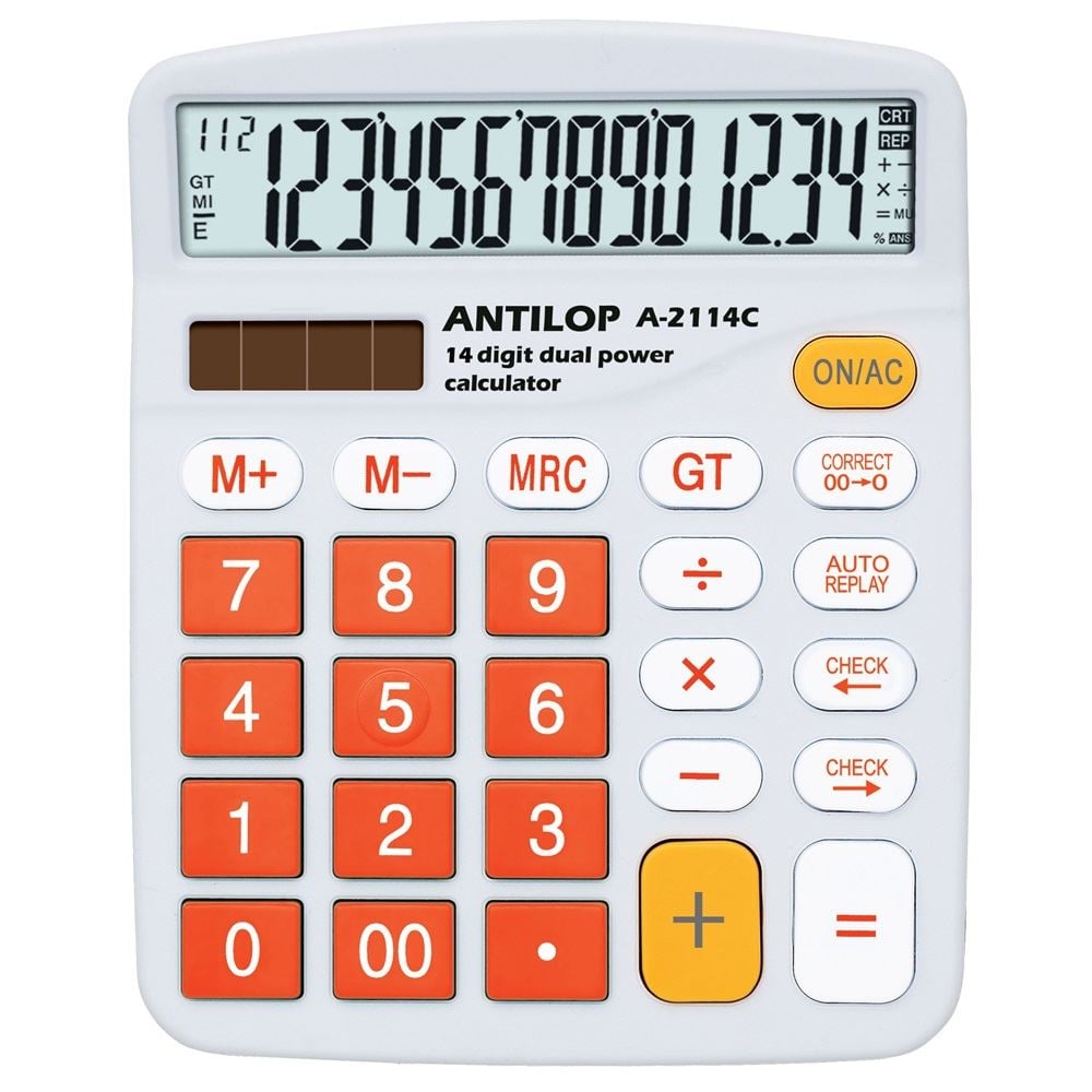 Antilop A-2114C napelemes asztali számológép
