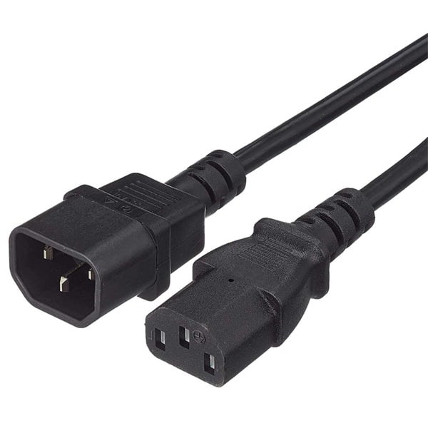 PremiumCord Tápkábel, hosszabbító kábel, C13-C14, PC, M/F, 2m, fekete (KPS2)